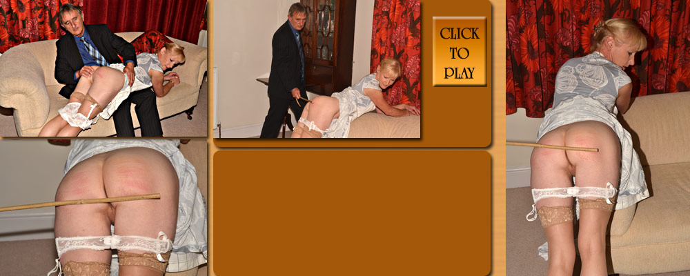 Sexy mother gets the cane