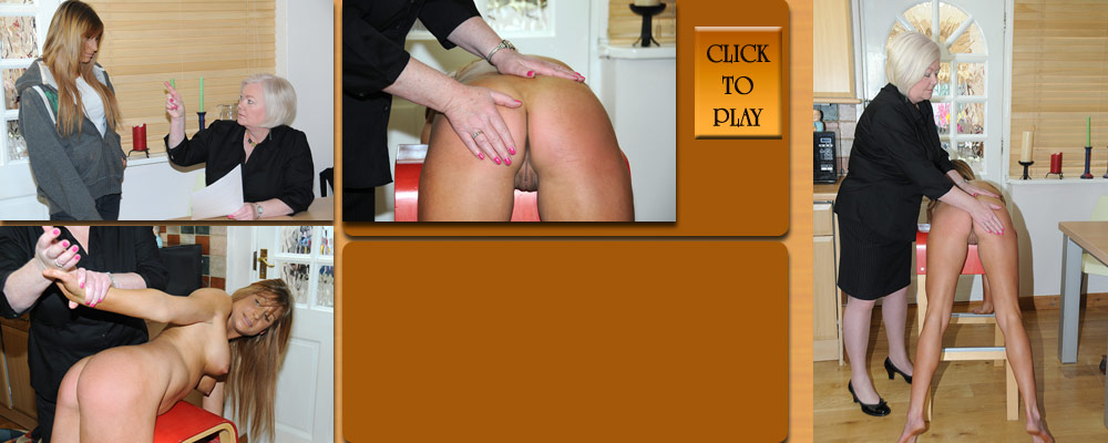 Amelia Jane Rutherford paddled by Pandora Blake and spanking sarah